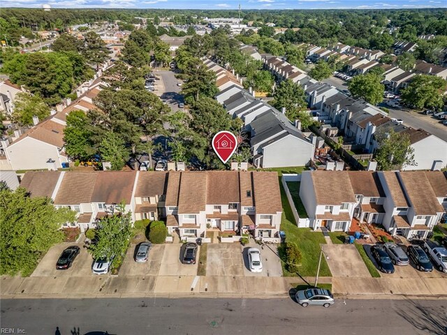 bird's eye view with a residential view