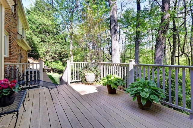 view of wooden deck