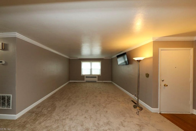 8562 Executive Dr Unit B2, Norfolk, VA 23503 - additional living space with visible vents, a wall mounted air conditioner, carpet, and baseboards