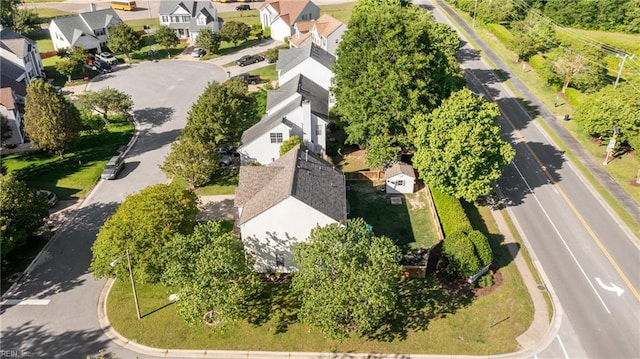 aerial view with a residential view