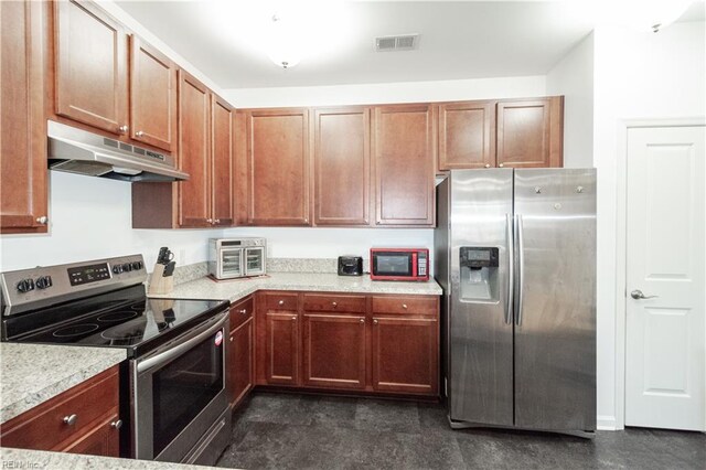 4309 Hillingdon Bnd Unit 303, Chesapeake, VA 23321 - kitchen featuring under cabinet range hood, stainless steel appliances, and visible vents
