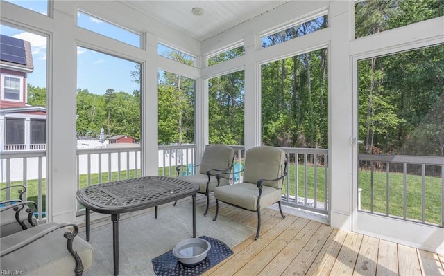 sunroom with a wealth of natural light
