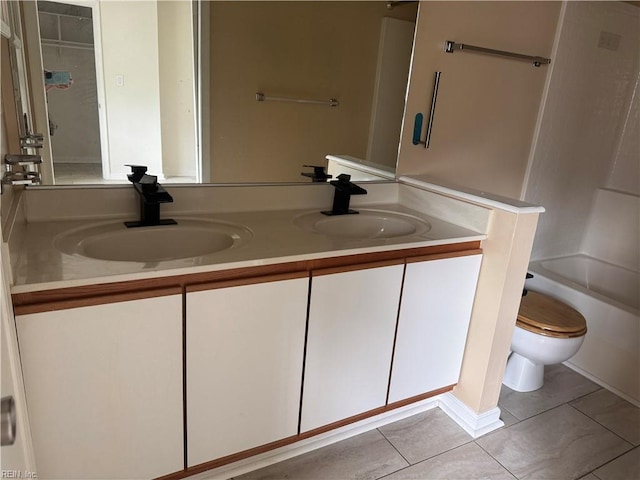700 Rapidan River Ct Unit D, Chesapeake, VA 23320 - full bath with double vanity, toilet, a sink, and tile patterned flooring
