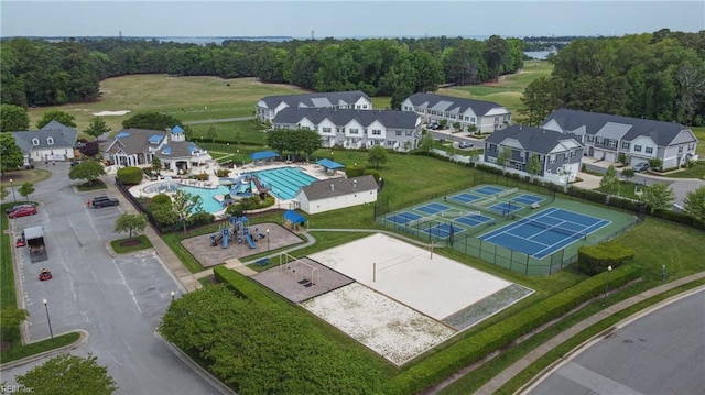 birds eye view of property featuring a residential view