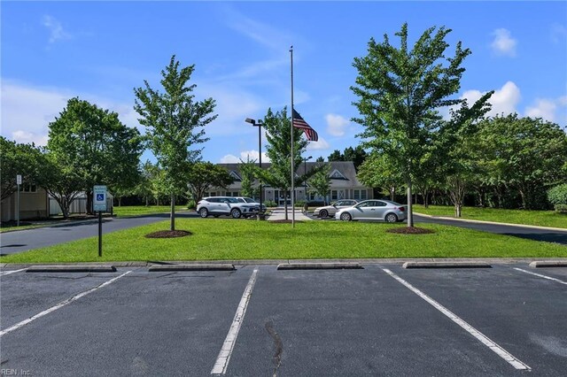 view of uncovered parking lot
