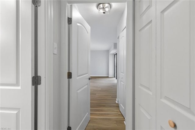 2830 Shore Dr Unit 405, Virginia Beach, VA 23451 - hall featuring baseboards and dark wood-style floors