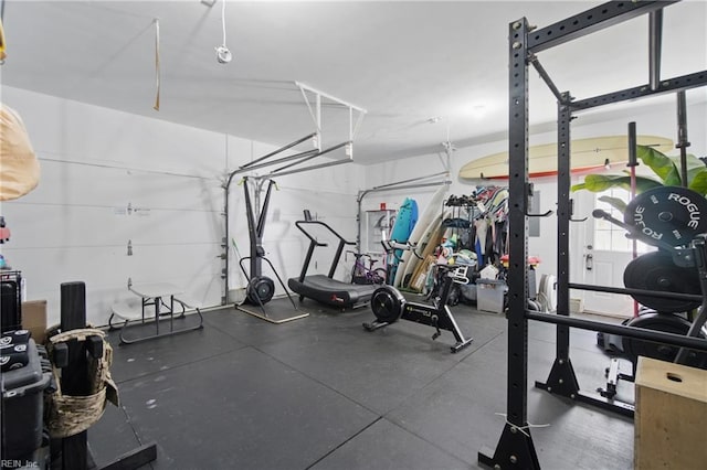 1728 Eleni Ct, Virginia Beach, VA 23453 - exercise room with a garage
