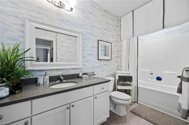 1728 Vankar Dr, Virginia Beach, VA 23456 - full bath featuring vanity, toilet, and wood finished floors