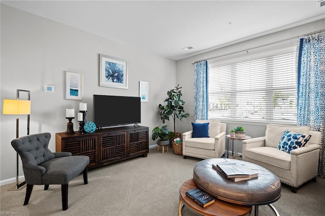 1728 Vankar Dr, Virginia Beach, VA 23456 - living room featuring baseboards and light carpet