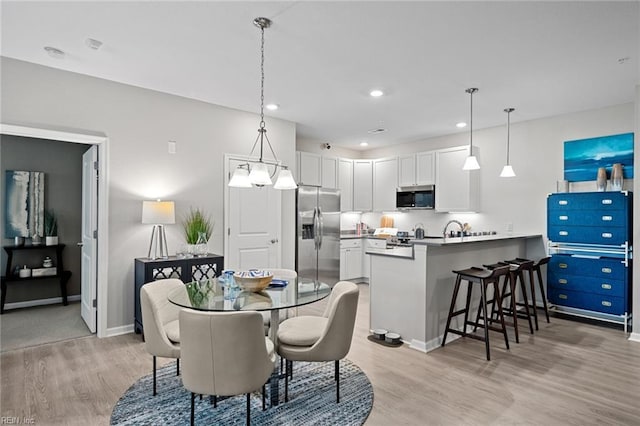 1728 Vankar Dr, Virginia Beach, VA 23456 - dining room with recessed lighting, baseboards, and light wood finished floors