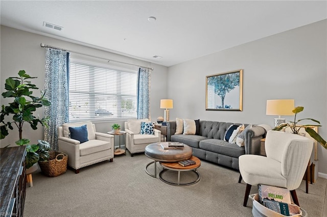 1728 Vankar Dr, Virginia Beach, VA 23456 - carpeted living area featuring visible vents