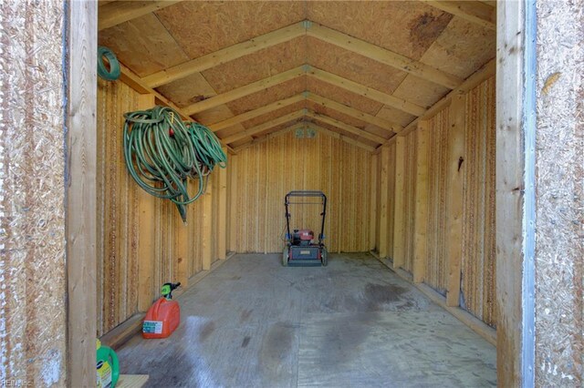 view of storage area