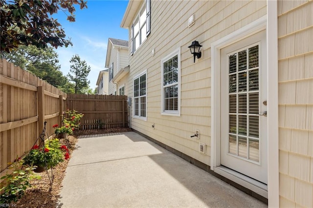 view of patio / terrace featuring a fenced backyard