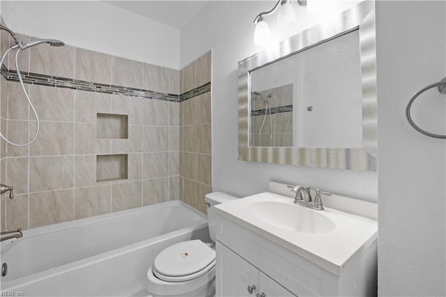 1125 Stewart St, Chesapeake, VA 23324 - full bathroom with toilet, washtub / shower combination, and vanity