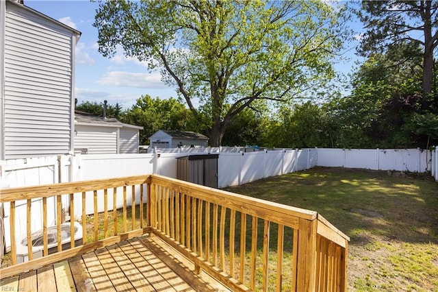 1125 Stewart St, Chesapeake, VA 23324 - deck with a fenced backyard and a yard