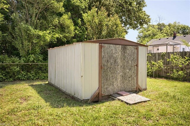 22 Mitchell Rd, Hampton, VA 23669 - view of shed featuring a fenced backyard