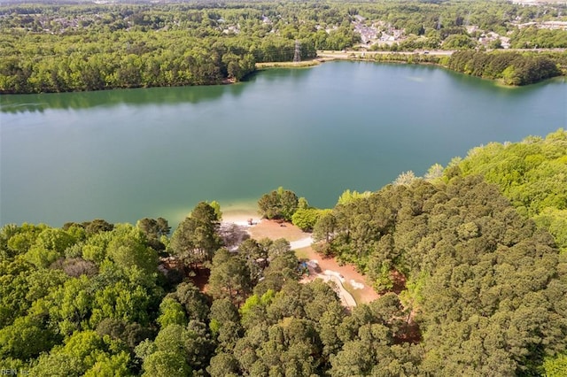 1130 Crystalwood Cir, Chesapeake, VA 23320 - drone / aerial view with a water view and a wooded view