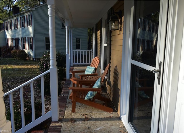 balcony with covered porch