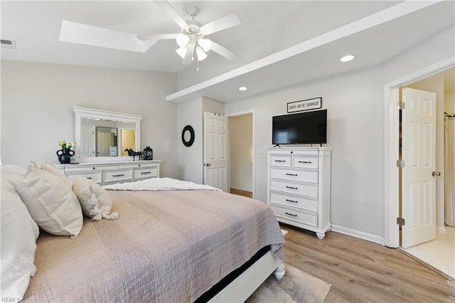 8550 Tidewater Dr Unit I2, Norfolk, VA 23503 - bedroom featuring recessed lighting, baseboards, visible vents, and light wood-style floors