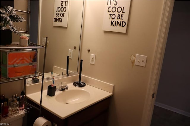 bathroom featuring vanity