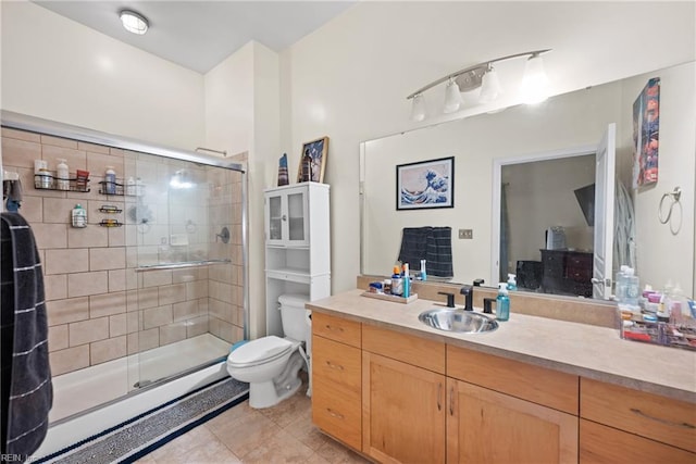 1400 Granby St Unit 117, Norfolk, VA 23510 - full bathroom featuring vanity, tile patterned floors, toilet, and a shower stall