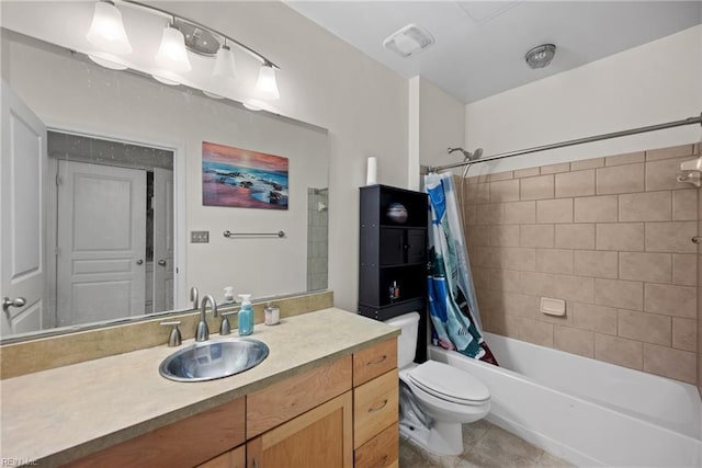 1400 Granby St Unit 117, Norfolk, VA 23510 - full bathroom featuring vanity, toilet, tile patterned flooring, and shower / tub combo with curtain