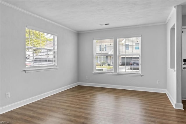 159 Stoney Ridge Ave, Suffolk, VA 23435 - spare room featuring visible vents, ornamental molding, and wood finished floors