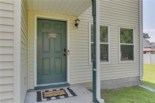view of doorway to property