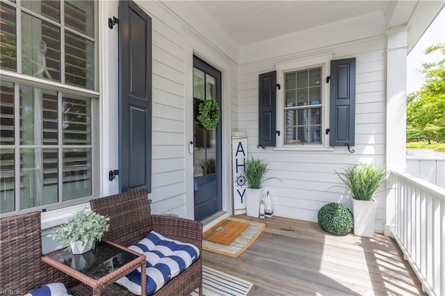 exterior space featuring covered porch