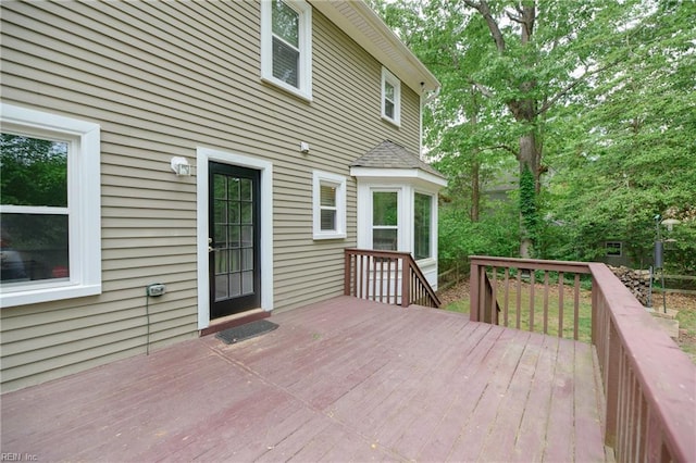 view of wooden deck