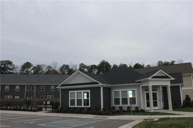exterior space with uncovered parking