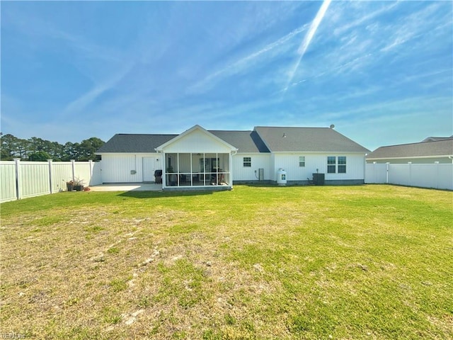 107 Mill Creek Rd, Edenton, NC 27932 - back of house featuring a sunroom and a patio