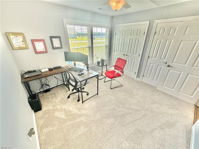 107 Mill Creek Rd, Edenton, NC 27932 - office with carpet floors and ceiling fan