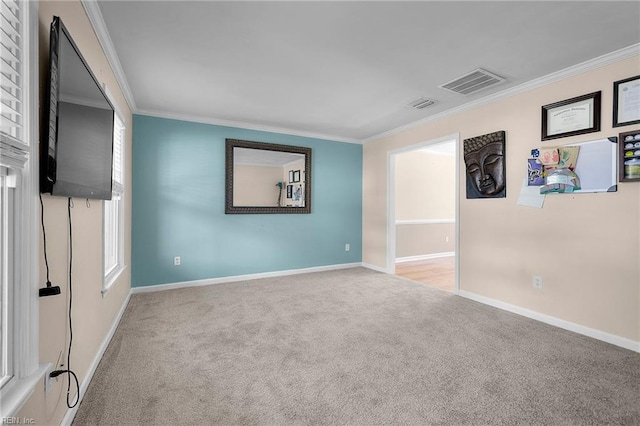 1101 Revelstroke Ct, Virginia Beach, VA 23454 - carpeted spare room featuring crown molding and baseboards