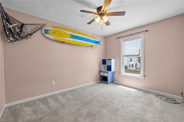 1101 Revelstroke Ct, Virginia Beach, VA 23454 - carpeted spare room featuring baseboards and a ceiling fan