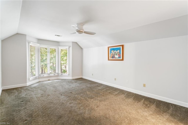 200 Moodys Run, Williamsburg, VA 23185 - bonus room featuring vaulted ceiling, baseboards, carpet floors, and a ceiling fan