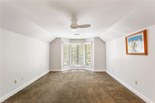 200 Moodys Run, Williamsburg, VA 23185 - additional living space featuring lofted ceiling, carpet floors, baseboards, and a ceiling fan