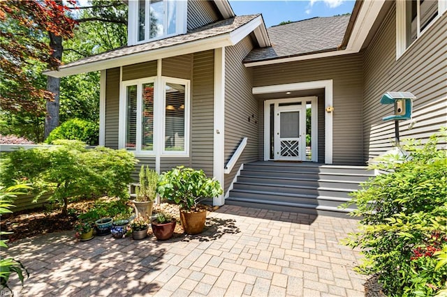 200 Moodys Run, Williamsburg, VA 23185 - doorway to property with a shingled roof