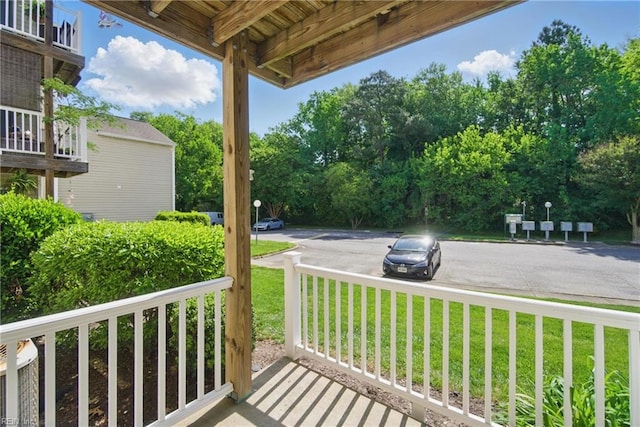 balcony with a porch