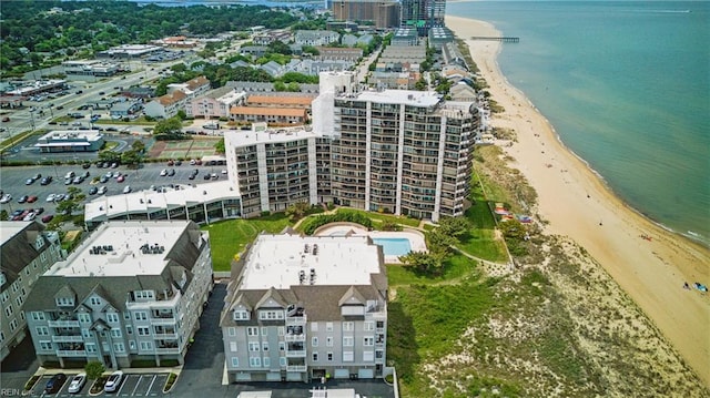 2830 Shore Dr Unit 900, Virginia Beach, VA 23451 - birds eye view of property featuring a water view and a view of the beach