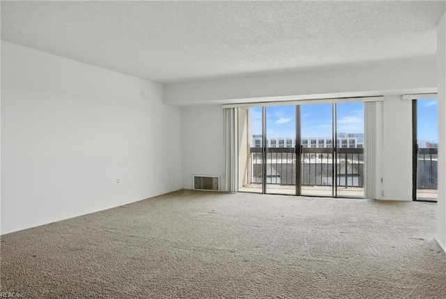 2830 Shore Dr Unit 900, Virginia Beach, VA 23451 - unfurnished room with plenty of natural light, carpet flooring, a textured ceiling, and visible vents