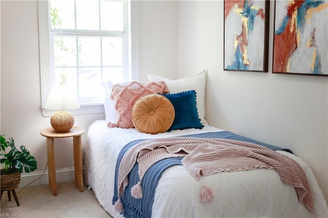 view of carpeted bedroom