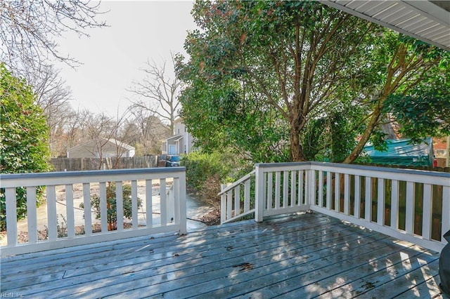 wooden terrace with fence