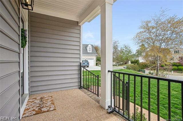 3009 Ridge Dr, Toano, VA 23168 - balcony featuring a porch