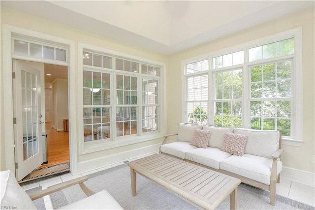 sunroom with french doors and a wealth of natural light