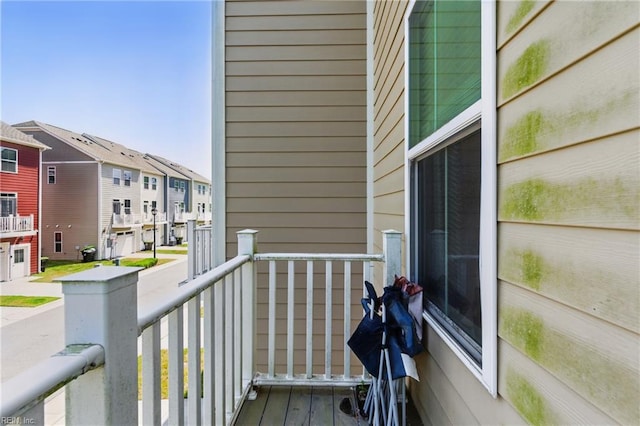 balcony with a residential view