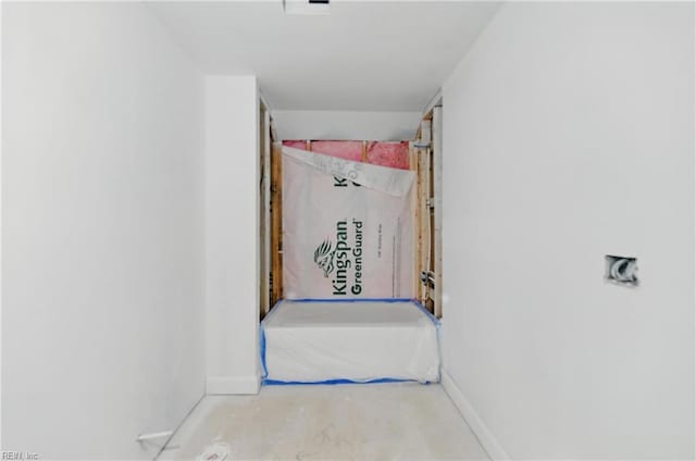 corridor with baseboards