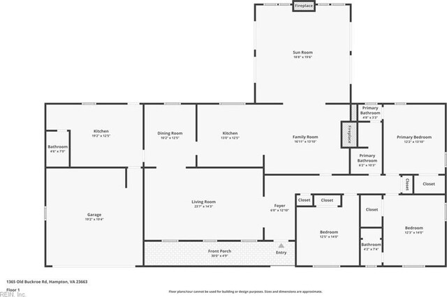 1365 Old Buckroe Rd, Hampton, VA 23663 - view of layout
