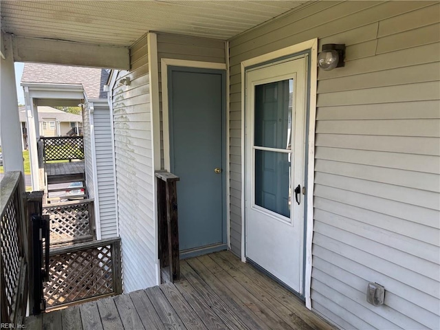view of doorway to property