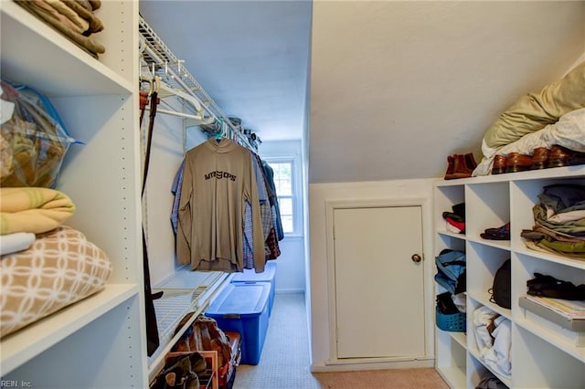 view of walk in closet